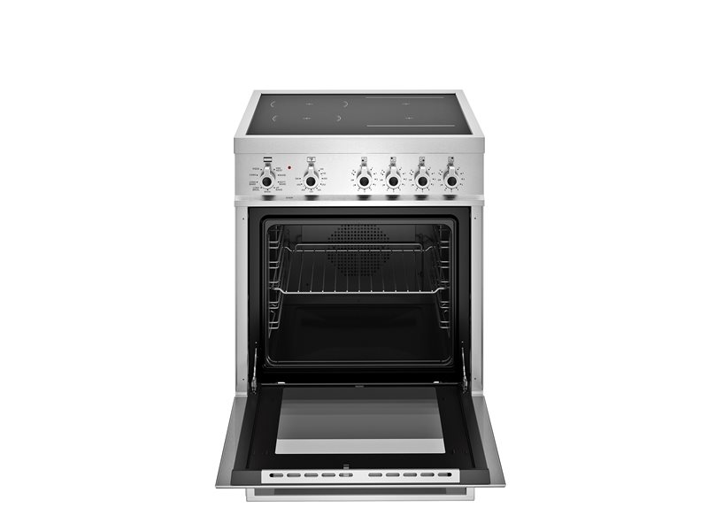 24" Bertazzoni Professional Series Induction Range with 4 Heating Zones and Electric Oven - PRO244IFEMXB