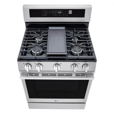 30" LG 6.3 Cu. Ft. Smart Wi-Fi Enabled Probake Convection Gas Range with Air Fry & EasyClean - LRGN6325X