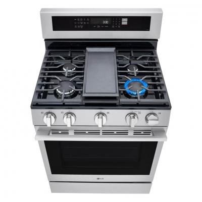 30" LG 6.3 Cu. Ft. Smart Wi-Fi Enabled Probake Convection Gas Range with Air Fry & EasyClean - LRGN6325X