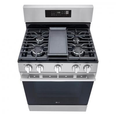 30" LG 6.3 Cu. Ft. Smart Wi-Fi Enabled Probake Convection Gas Range with Air Fry & EasyClean - LRGN6323Y