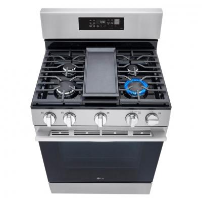 30" LG 6.3 Cu. Ft. Smart Wi-Fi Enabled Probake Convection Gas Range with Air Fry & EasyClean - LRGN6323Y