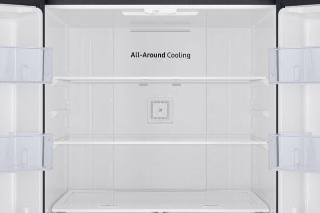 30" Samsung 22 Cu. Ft. French Door Refrigerator With Modern Design In Black Stainless Steel - RF22A4111SG/AA