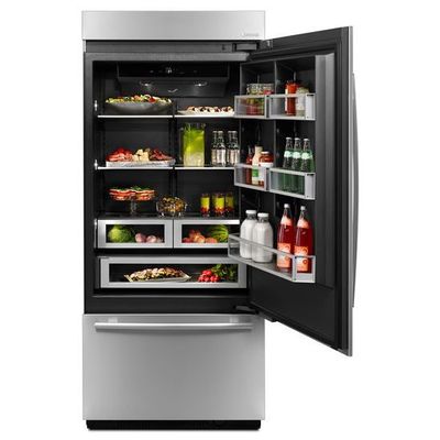 36" Jenn-Air 20.9 Cu. Ft. Fully Integrated Built-In Bottom-Freezer Refrigerator (Right-Hand Door Swing) - JB36NXFXRE