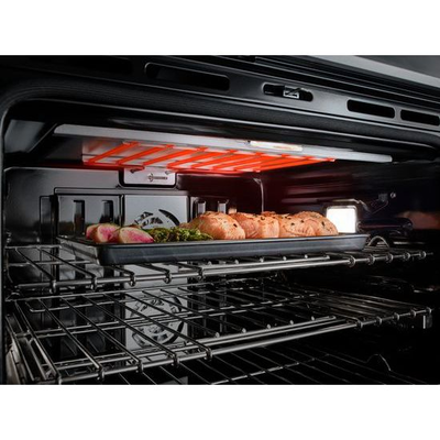 30" Jenn-Air Black Floating Glass Double Wall Oven with Vertical Dual-Fan Convection System - JJW3830DB