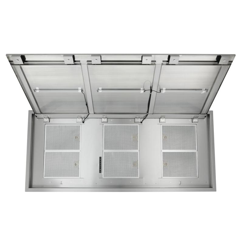 63" Best Brushed Stainless Steel Ceiling Mounted Range Hood with LED Light in Stainless Steel - HBC163ESS