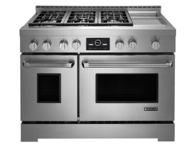 48" Jenn-Air Pro-Style LP Range with Griddle and MultiMode Convection System - JLRP548WP