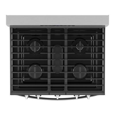 30" Whirlpool Gas Range with Air Cooking Technology and Steam Clean - WFGS4530SZ