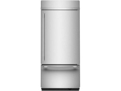 36" Kitchenaid 20.8 Cu. Ft. Built-In Bottom Mount Refrigerator with Platinum Interior - KBBR336SPS