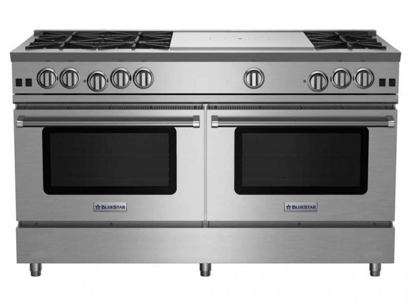 60" BlueStar RNB Series Freestanding Gas Range with 24 French Top - RNB606FTBV2