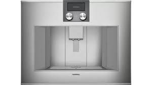 400 series Built-in Coffee Machine stainless steel-backed full glass door, fixed water connection