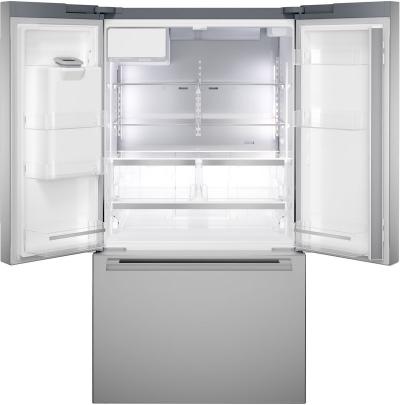 36" Bosch 500 Series French Door Bottom Mount Refrigerator Brushed Steel Anti-Fingerprint - B36CD52SNS