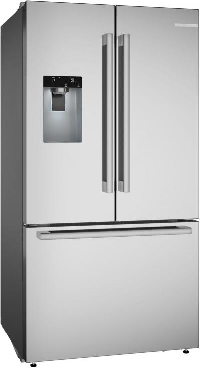 36" Bosch 500 Series French Door Bottom Mount Refrigerator Brushed steel Anti-Fingerprint Total No Frost - B36FD52SNS