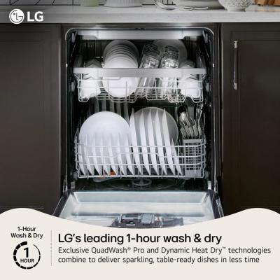 24" LG Smart FlushFit Top Control Dishwasher - LDNPM654S
