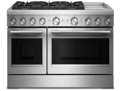 48" Kitchenaid 6 Burner Commercial-Style Dual Fuel Range with Griddle - KFDD948SSS