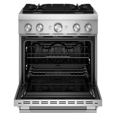 30" KitchenAid 4 Burner Commercial-Style Dual Fuel Range - KFDS930SSS