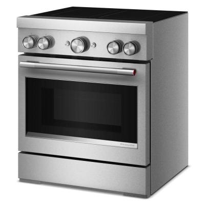 30" KitchenAid 4-Element Induction Freestanding Commercial-Style Range - KFIS930SSS