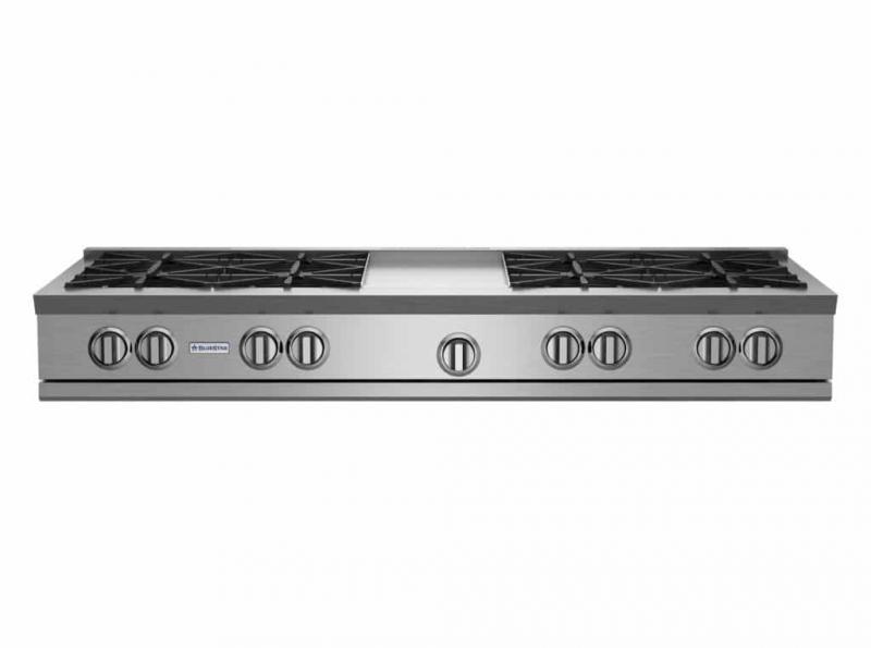 60" BlueStar RNB Natural Gas Rangetop with 12" Griddle - RGTNB608GV2
