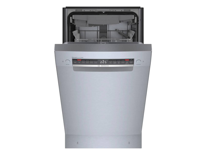 18" Bosch Recessed Handle CrystalDry Dishwasher in Stainless Steel - SPE68C75UC