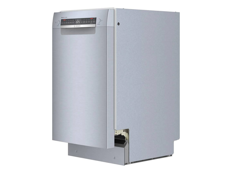 18" Bosch Recessed Handle CrystalDry Dishwasher in Stainless Steel - SPE68C75UC